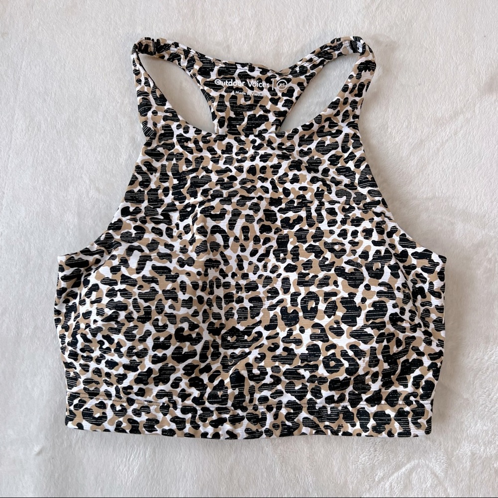 Outdoor Voices Cheetah Sports Bra xs
